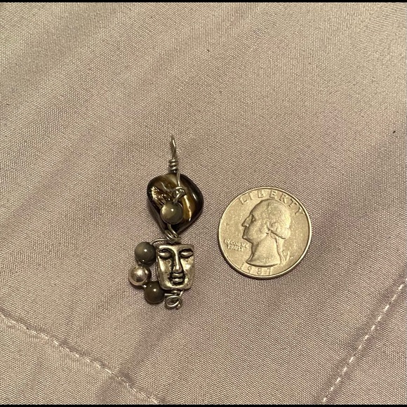 Designs by Janelle - Handmade Silver Wire Face Charm - Picture 10 of 11